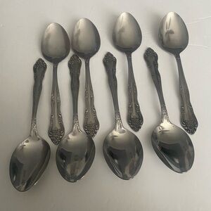 Dream Rose stainless Korea by Stanley Robert’s flatware soup spoon  8 count